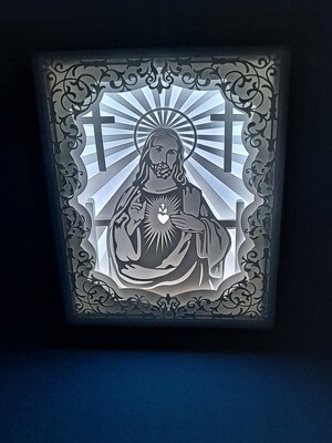 Jesus Sacred Heart 8x10 inch lightbox