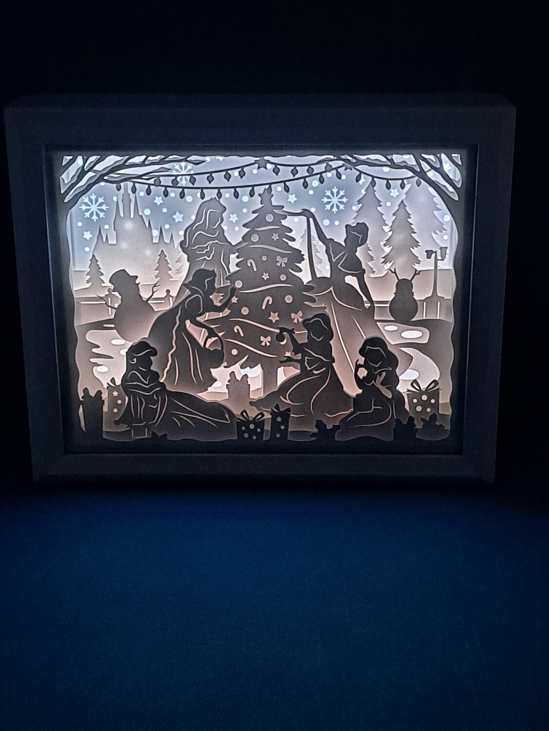 Princess Christmas scene 8x10 inch lightbox