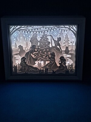 Princess Christmas scene 8x10 inch lightbox