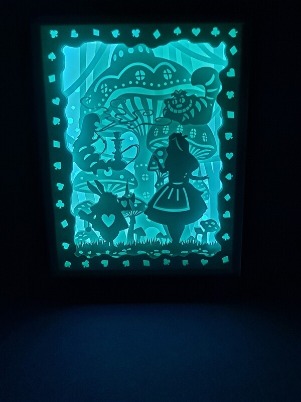 Alice at the Mushrooms 8x10 inch lightbox Alice at the Mushrooms 8x10 inch lightbox