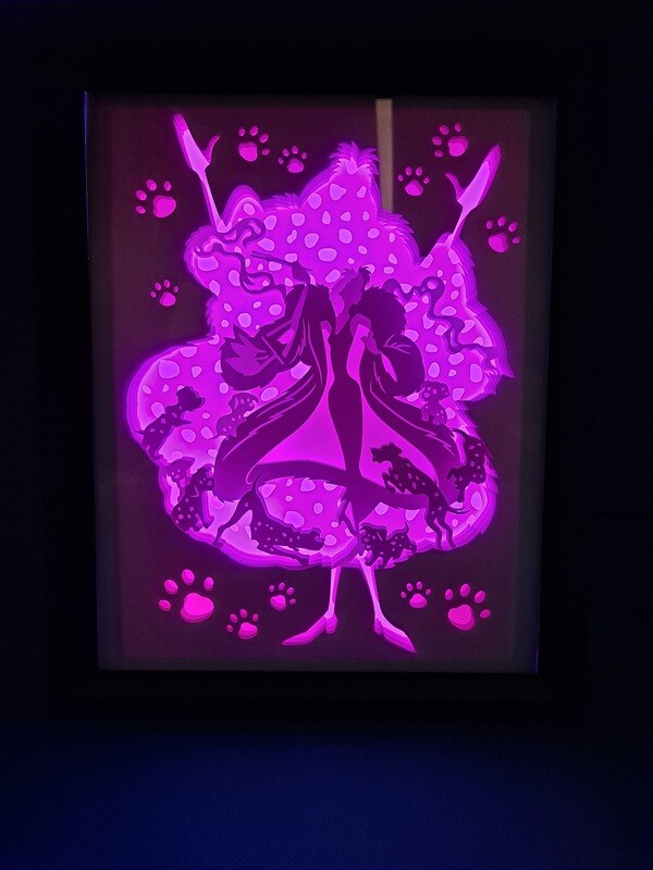 Cruella De Vil 8x10 inch lightbox Cruella De Vil 8x10 inch lightbox