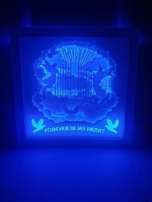Forever in My Heart 9x9 inch lightbox