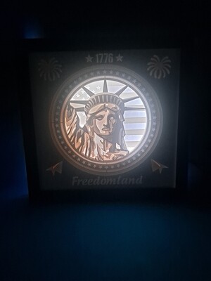 Lady Liberty 9x9 inch lightbox