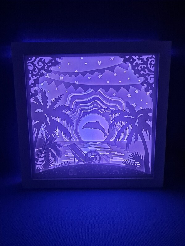 Beach seascape 9x9 inch lightbox Beach seascape 9x9 inch lightbox