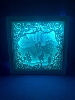 Snow White 9x9 inch lightbox