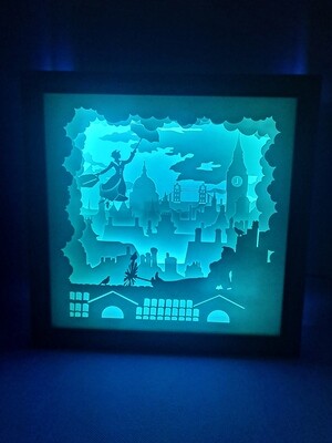 Mary Poppins 9x9 inch lightbox