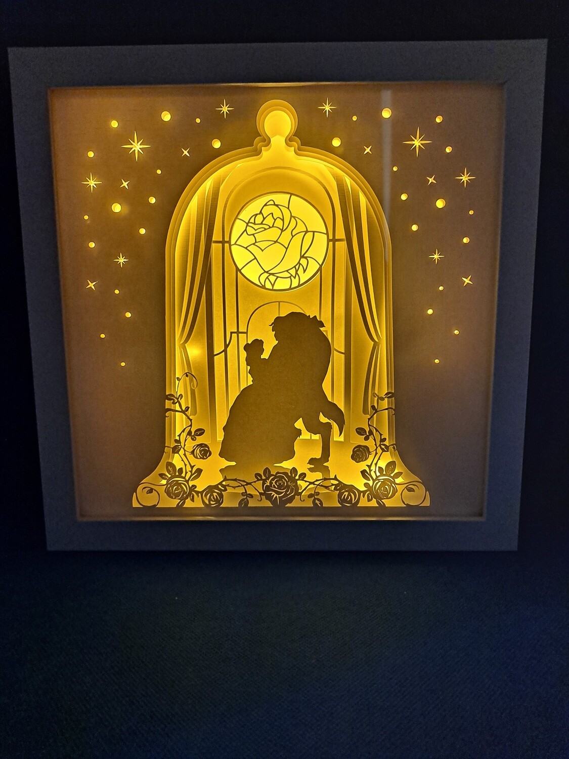 Beauty and the Beast 9x9 inch lightbox