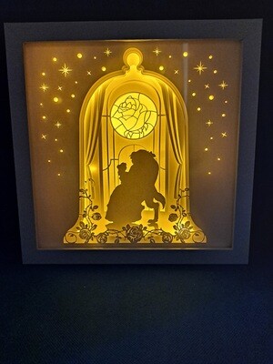Beauty and the Beast 9x9 inch lightbox