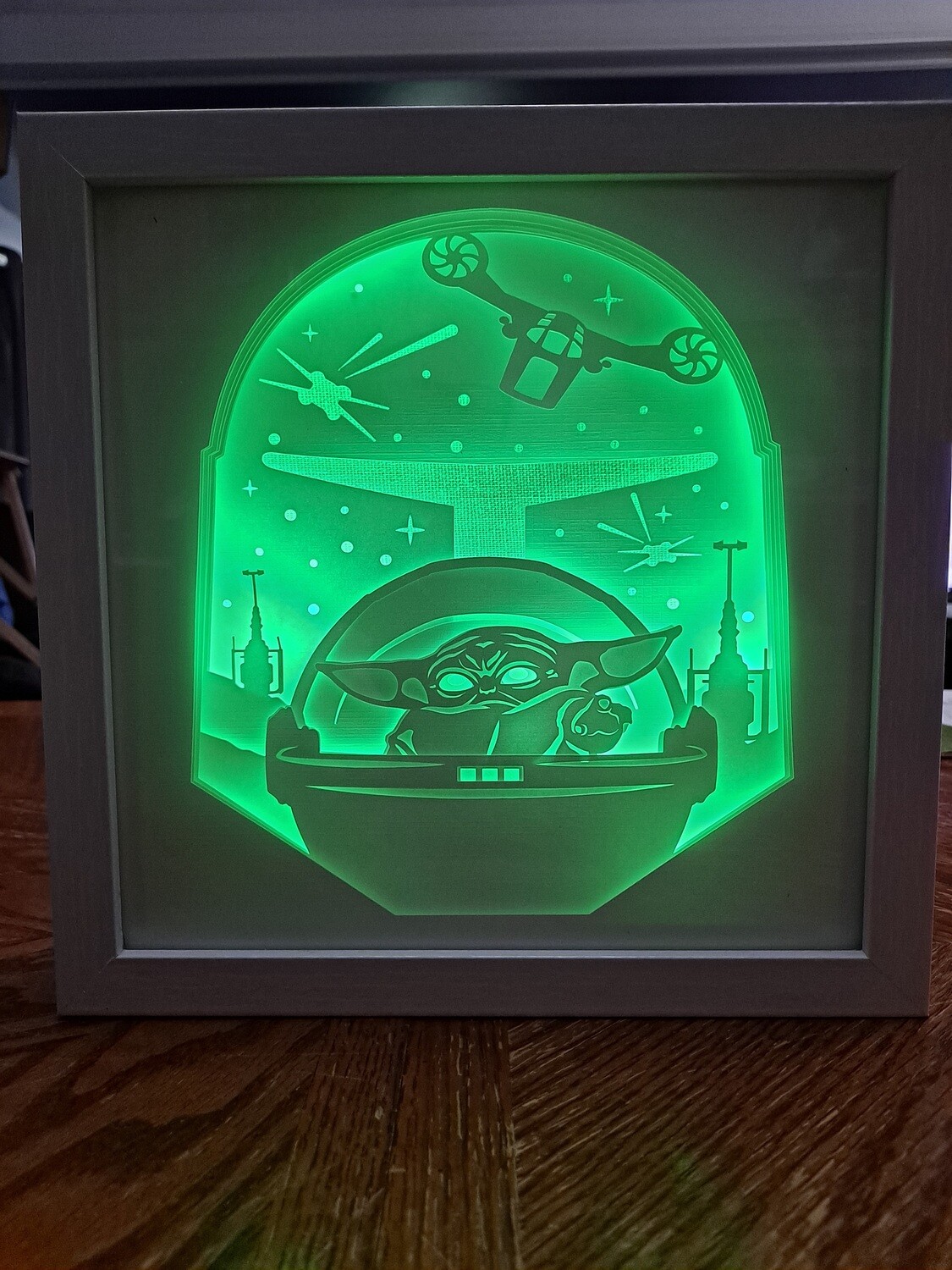 Mandalorian Grogu 9x9 inch lightbox