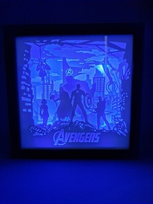 Avengers 9x9 inch lightbox