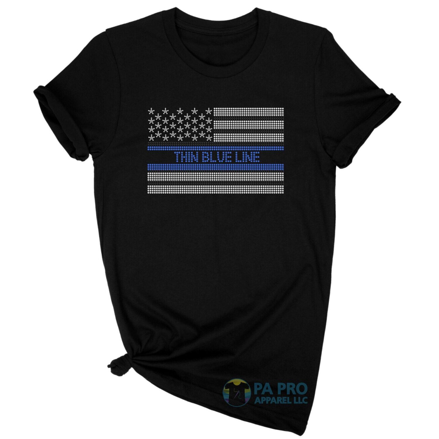 Thin Blue Line Horizontal Flag T-Shirt