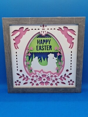 Happy Easter 8x8 inch shadowbox