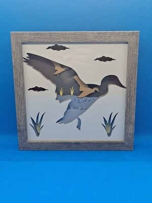 Duck Layered 8x8 inch shadowbox