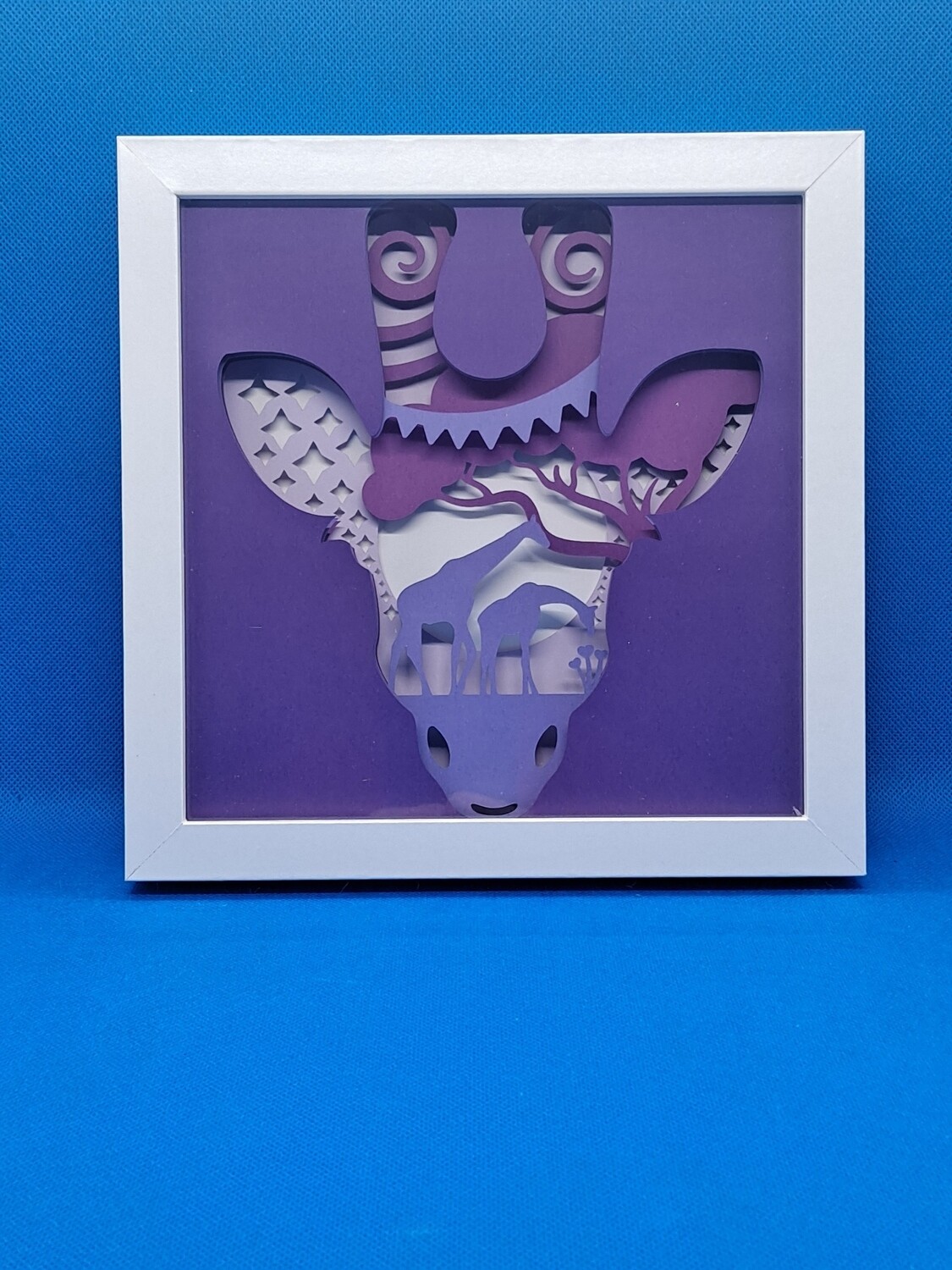 Giraffe Layered 8x8 inch shadowbox