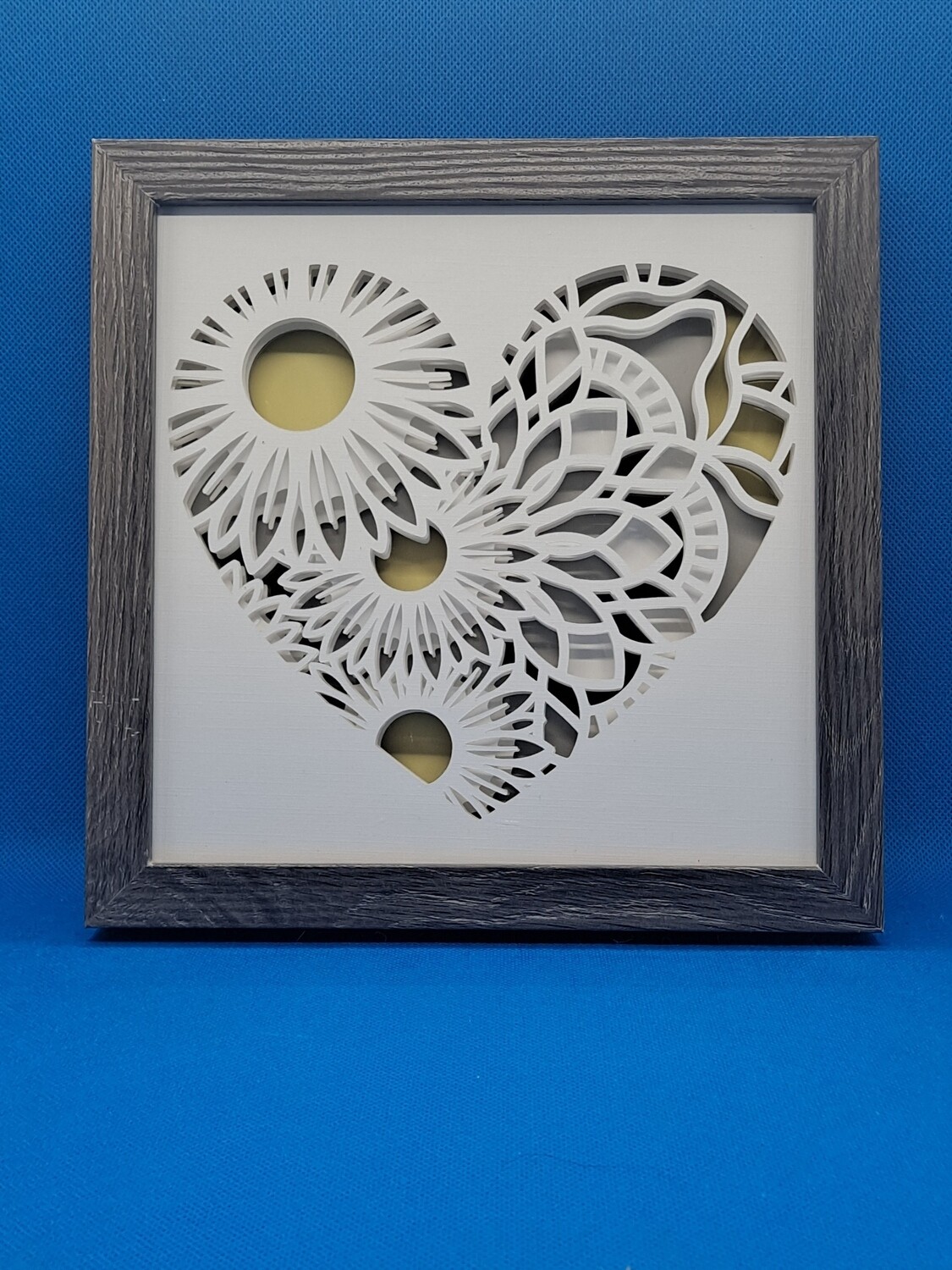 Love and Flower Layered 8x8 inch shadowbox