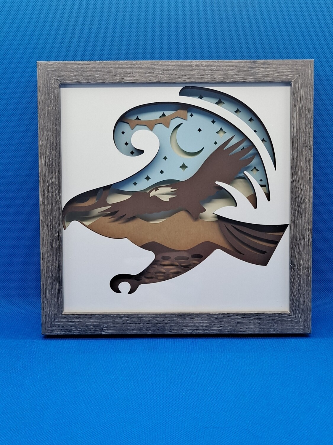 Eagle 3D Layered 8x8 inch shadowbox