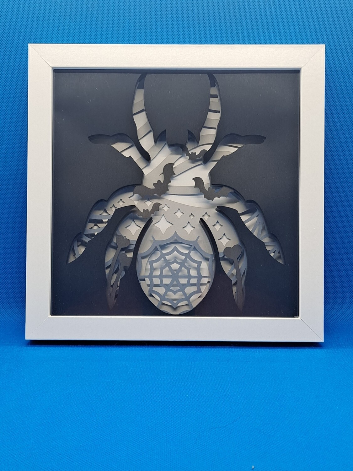 Spider and Webs 3D Layered 8x8 inch shadowbox