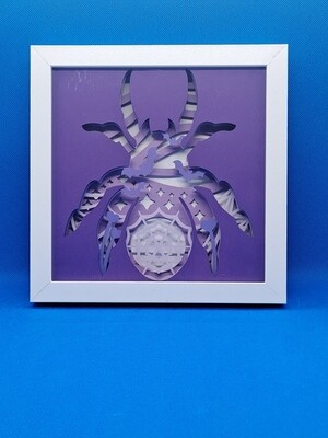 Spider and Webs Pastel 3D Layered 8x8 inch shadowbox
