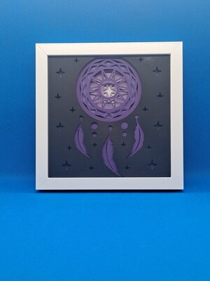 Dreamcatcher 3D Layered 8x8 inch shadowbox