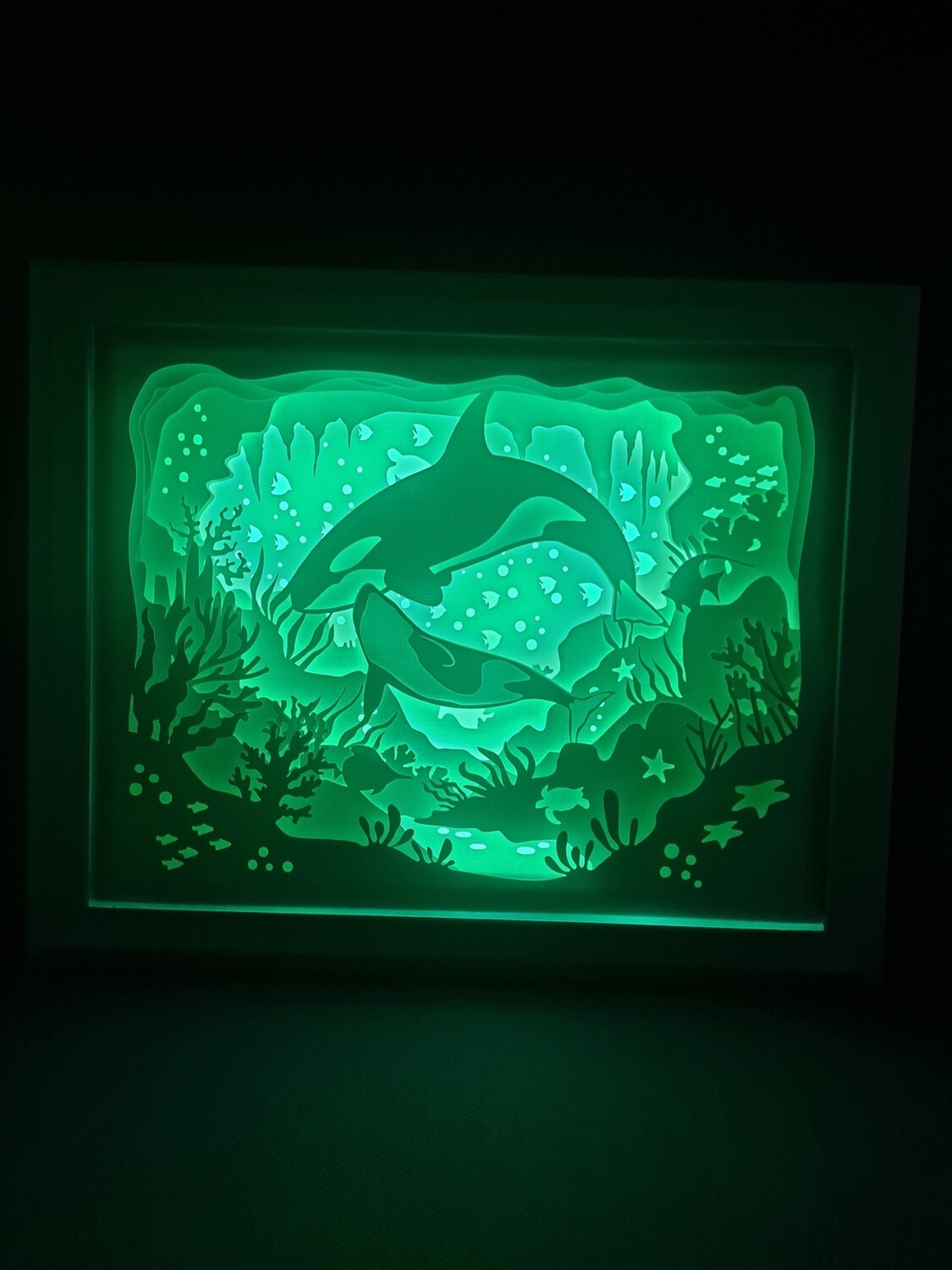 Orca Whales 8x10 inch lightbox