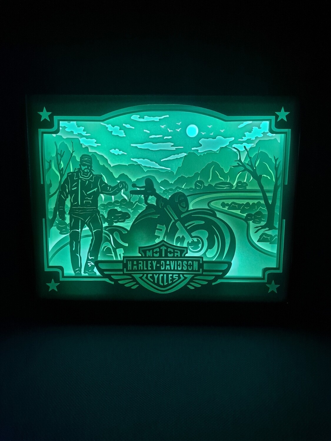 Harley Davidson 1 8x10 inch lightbox