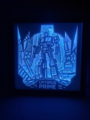 Optimus Prime 9x9 inch lightbox