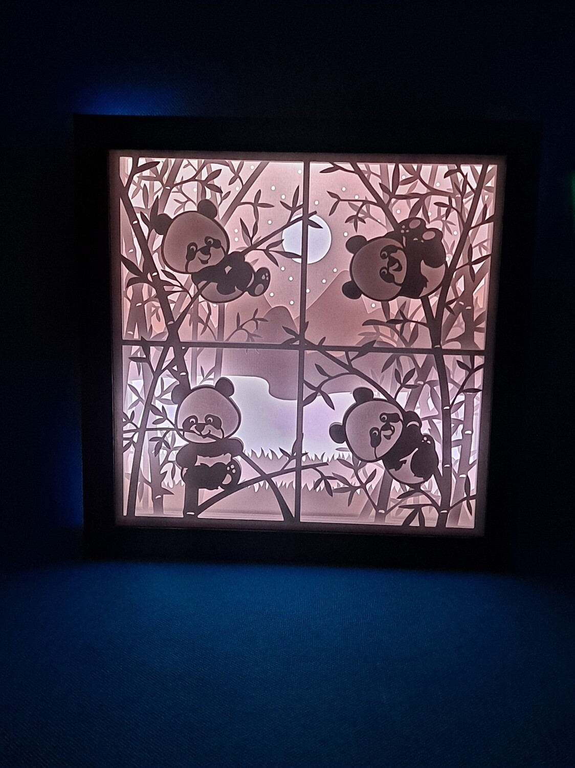 Pandas 9x9 inch lightbox