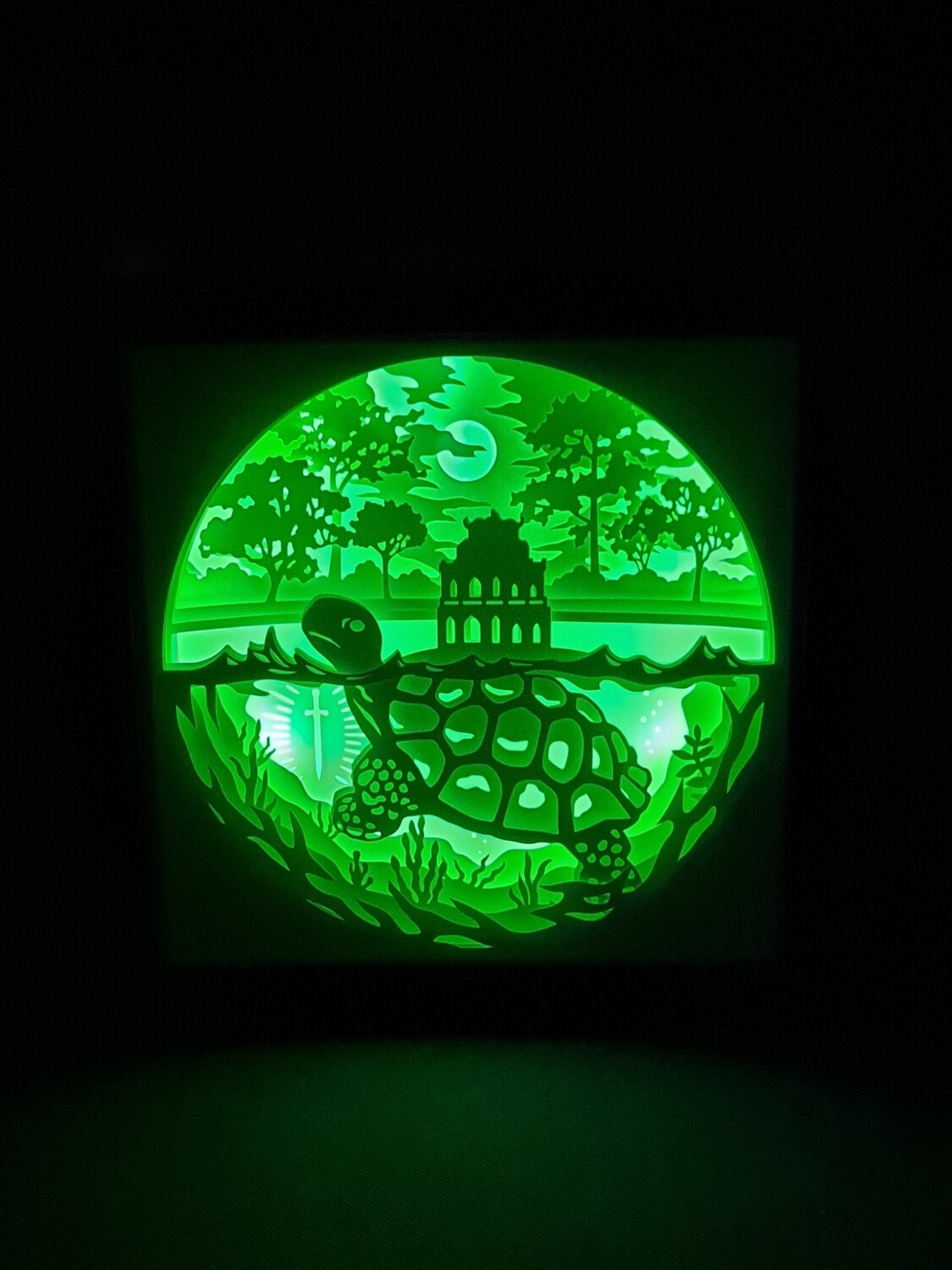 Golden Turtle 9x9 inch lightbox