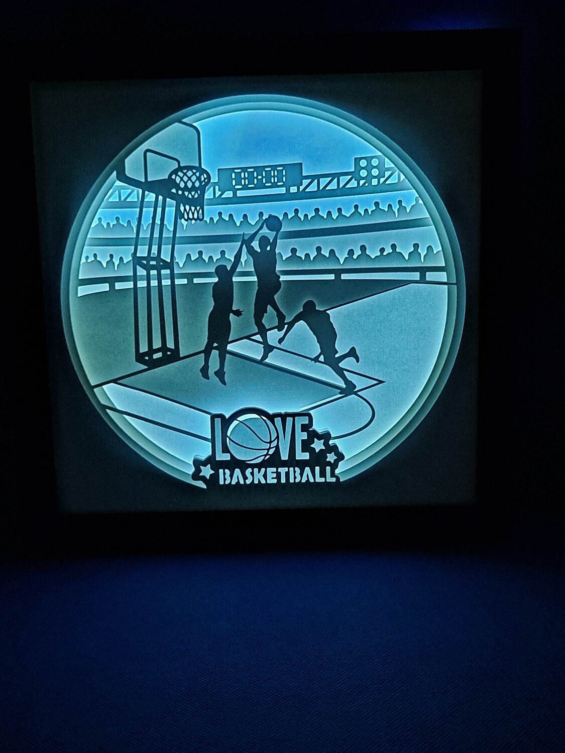 Love Basketball 9x9 inch lightbox