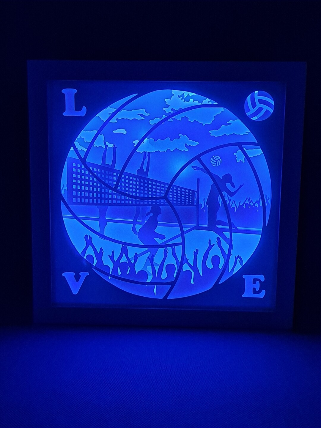 Love Volleyball 9x9 inch lightbox