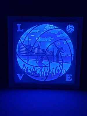 Love Volleyball 9x9 inch lightbox