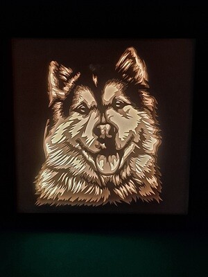 German Shepherd 9x9 inch lightbox