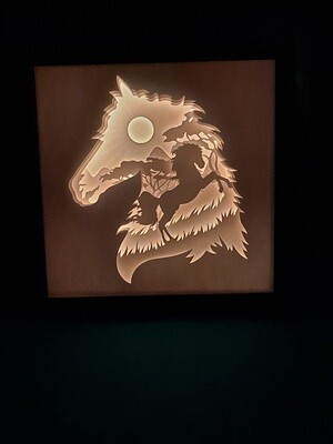 Horse 9x9 inch lightbox