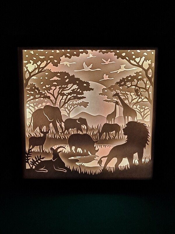 Africa Landscape 9x9 inch lightbox Africa Landscape 9x9 inch lightbox