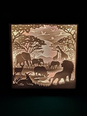 Africa Landscape 9x9 inch lightbox