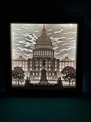 US Capital Building 9x9 inch lightbox