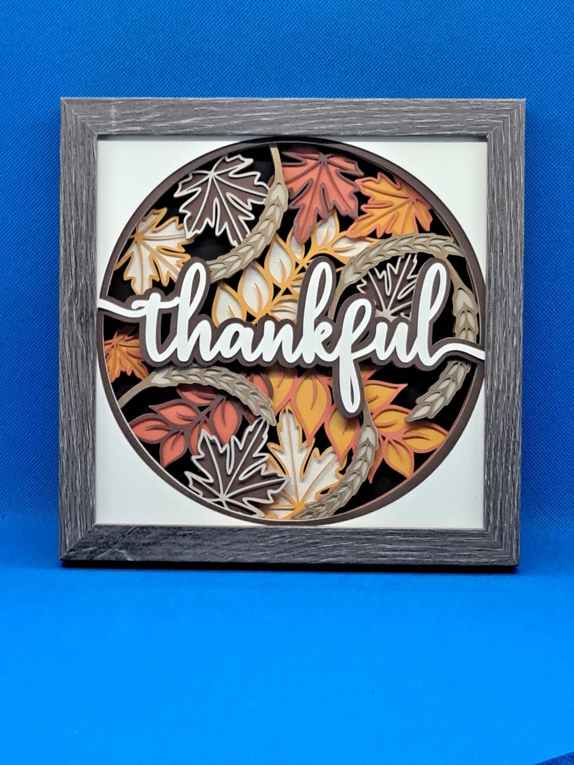Thankful Layered 8x8 inch shadowbox