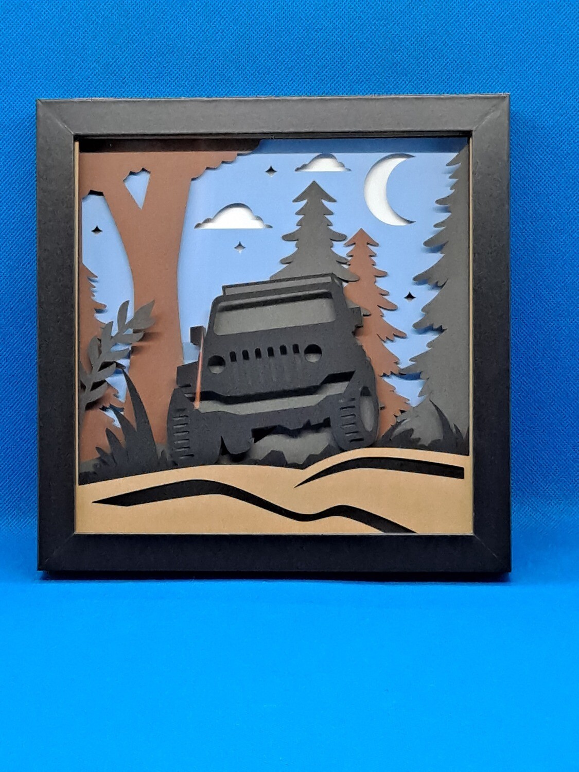 Off Road Car Layered 8x8 inch shadowbox