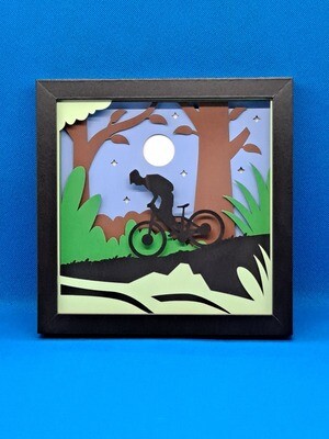 Off Road Biking Layered 8x8 inch shadowbox