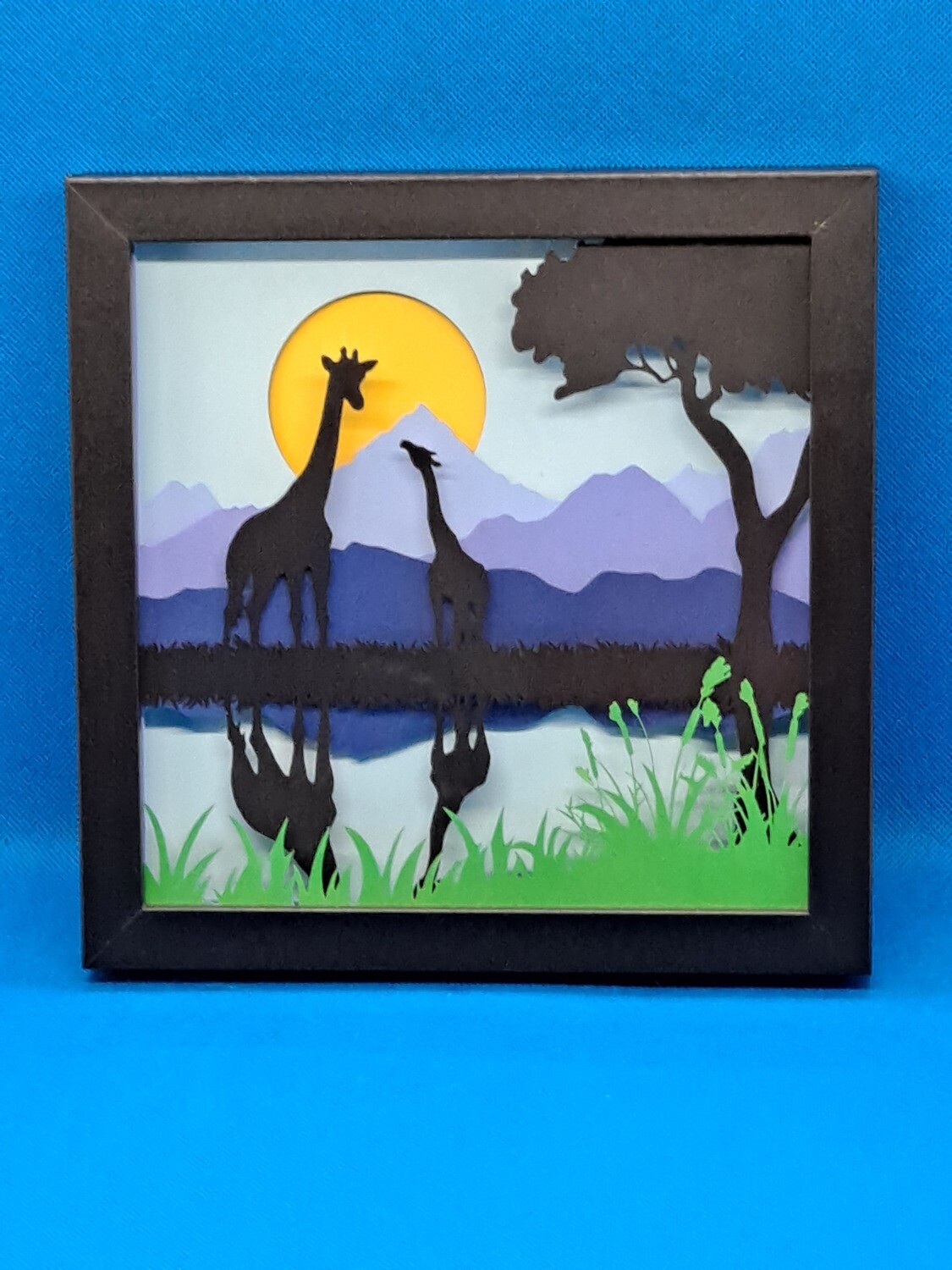 Giraffe Layered 8x8 inch shadowbox