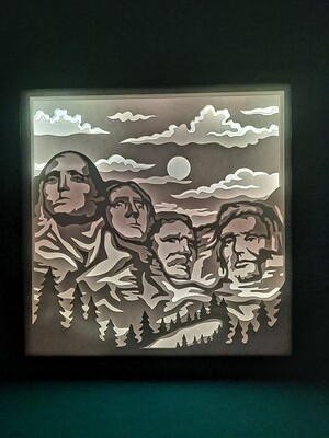 Mount Rushmore 9x9 inch lightbox