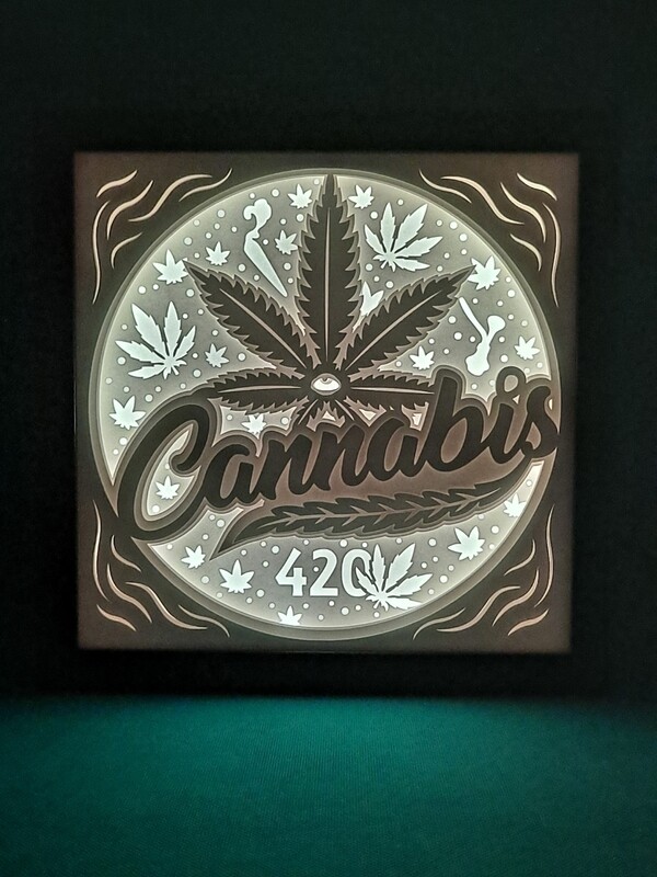 Cannabis Leaf 9x9 inch lightbox Cannabis Leaf 9x9 inch lightbox