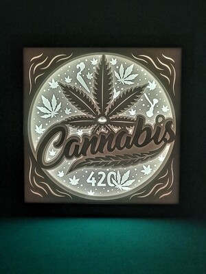 Cannabis Leaf 9x9 inch lightbox