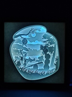 Winnie The Pooh 9x9 inch lightbox