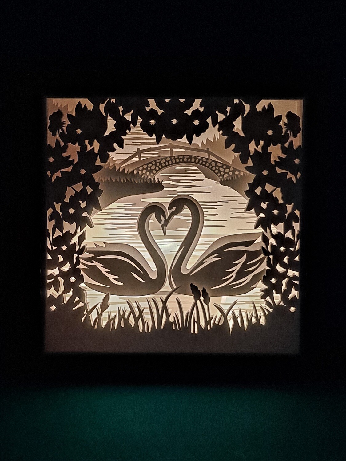 Swans 9x9 inch lightbox