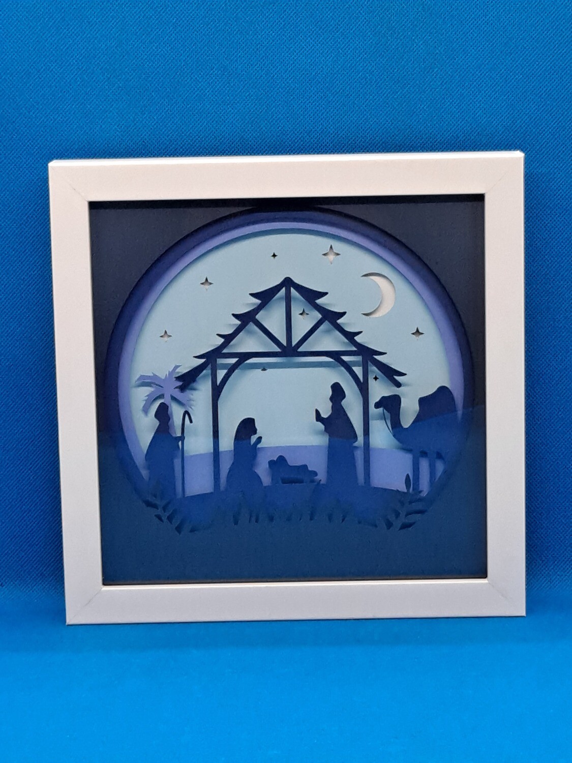 Christmas Night Nativity Layered 8x8 inch shadowbox