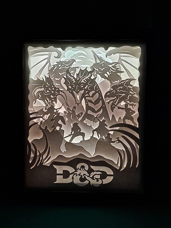 Dungeons and Dragons 8x10 inch lightbox Dungeons and Dragons 8x10 inch lightbox
