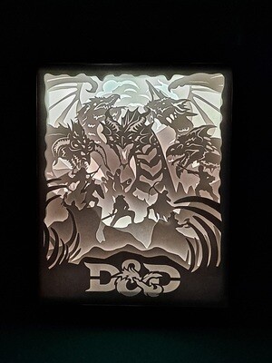 Dungeons and Dragons 8x10 inch lightbox