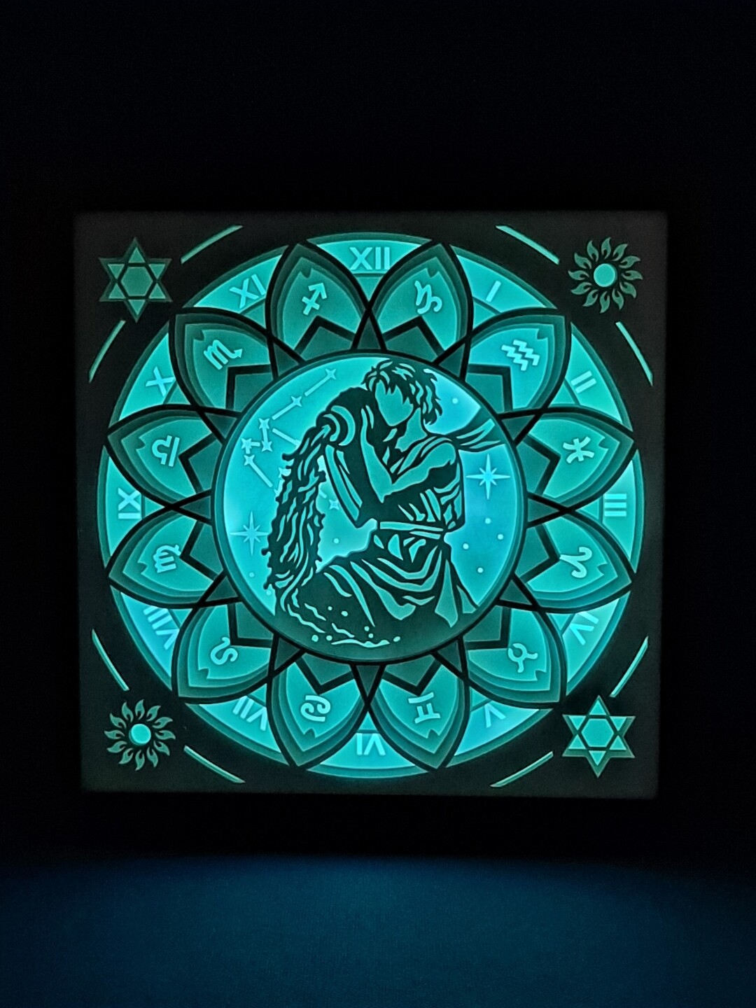 Zodiac Aquarius 9x9 inch lightbox
