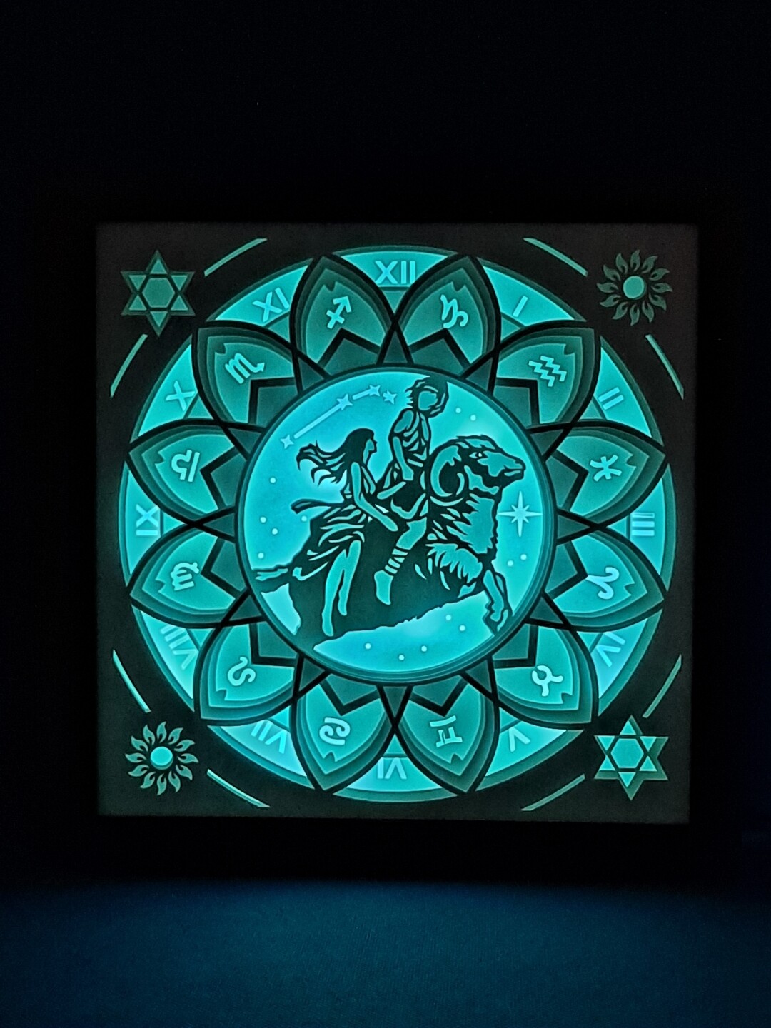 Zodiac Aries 9x9 inch lightbox